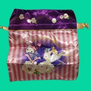 Sentimental circus drawstring purple pouch